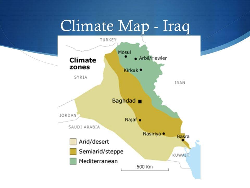 แผนที่ของสภาพอากาศอิรัก