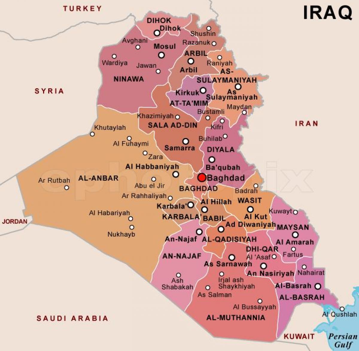 แผนที่ของอิรักอเมริกา