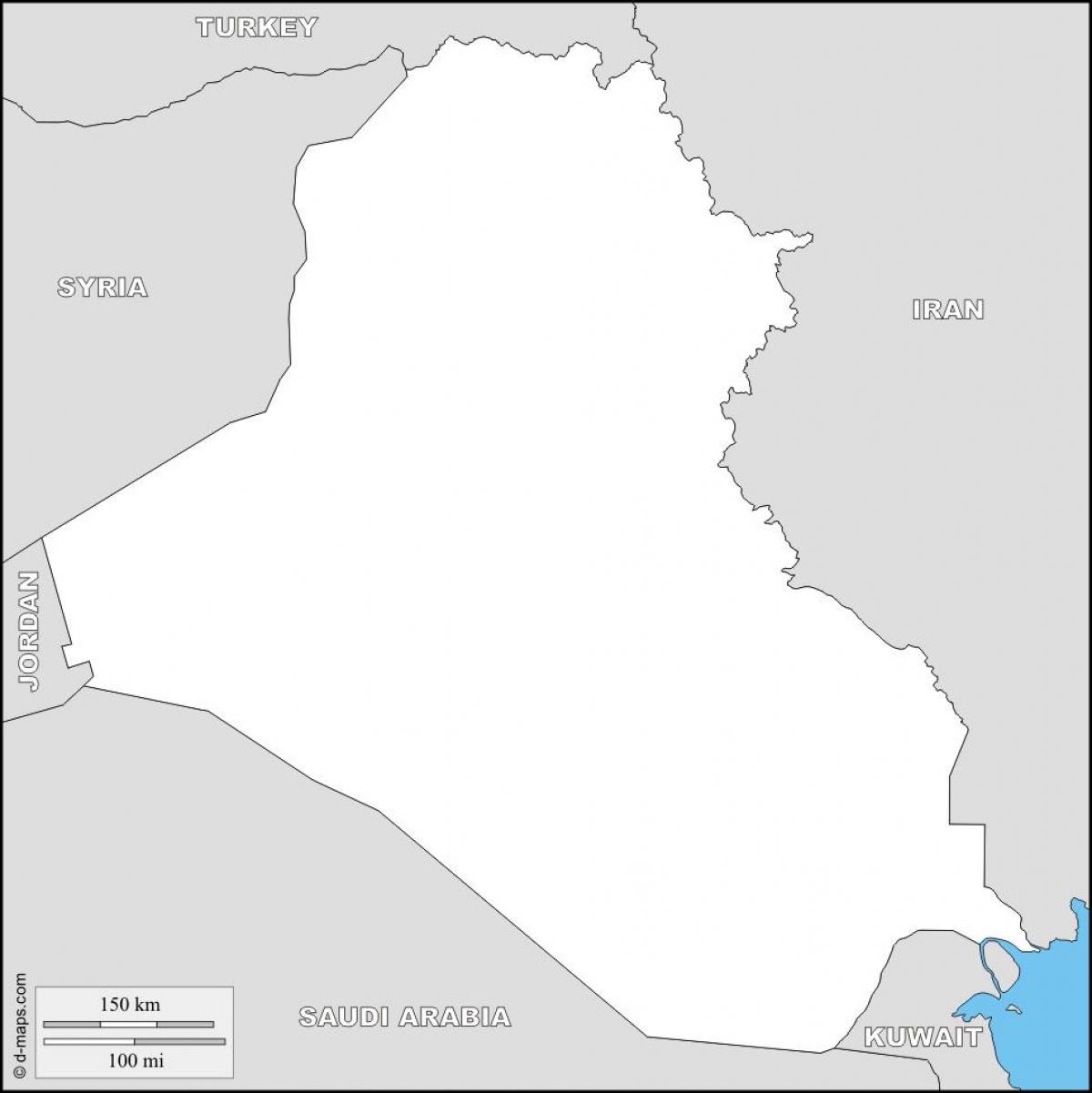 แผนที่ของอิรักตอนว่างเปล่า